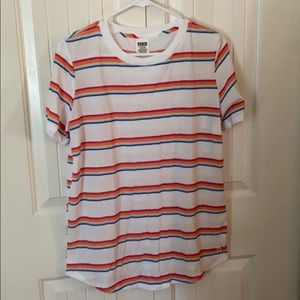 Pink Striped Tee-NWOT